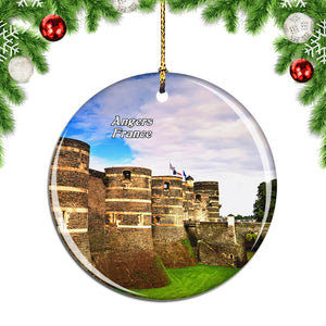 France Angers Castle Christmas Ornament