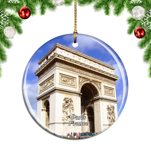 France Arc de Triomphe Paris Christmas Ornament