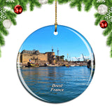 France Brest Christmas Ornament