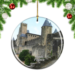 France Carcassonne Castle Aude Christmas Ornament