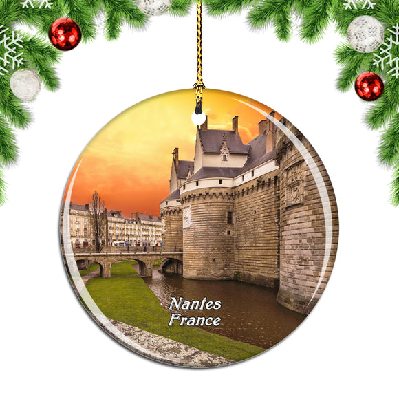 France Castle of the Dukes of Brittany Nantes Christmas Ornament