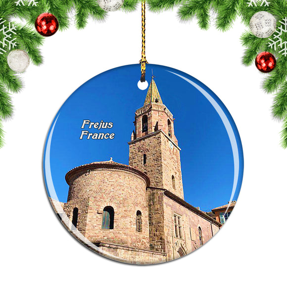 France Cathedral Frejus Christmas Ornament