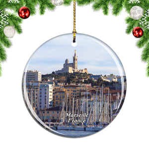 France Cathedral Marseille Christmas Ornament