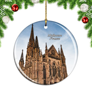 France Cathedral Mulhouse Christmas Ornament