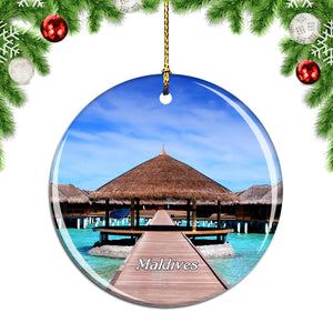 Sheraton Full Moon Island Maldives Christmas Ornament