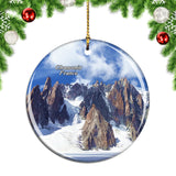 France Chamonix Alps Christmas Ornament