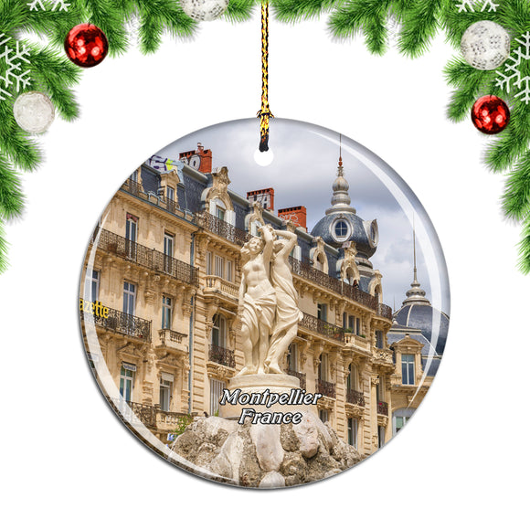 France Comedy Square Montpellier Christmas Ornament