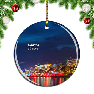 France Croisette Cannes Christmas Ornament