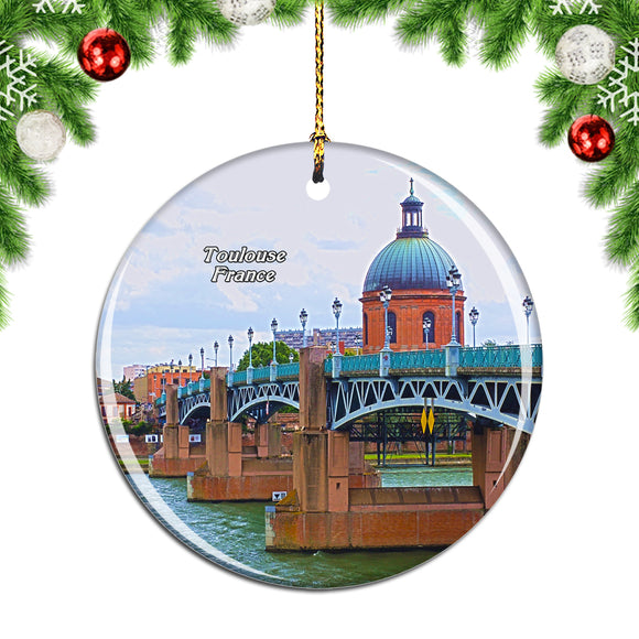 France Garonne River Toulouse Christmas Ornament