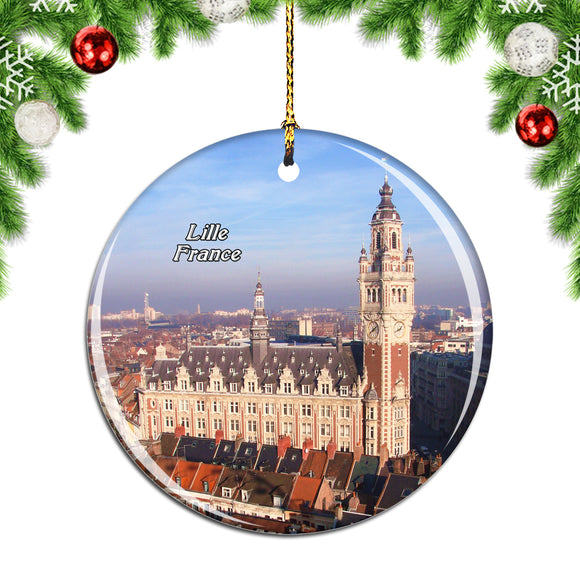 France Grande Place Lille Christmas Ornament