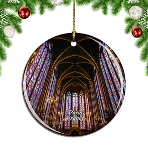 France Holy Chapel Paris Christmas Ornament