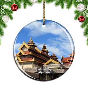 Mandalay Palace Myanmar Christmas Ornament