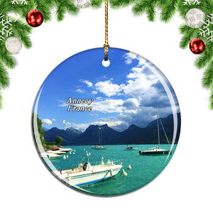 France Lake Annecy Christmas Ornament