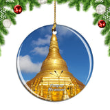 Shwedagon Pagoda Yangon Myanmar Christmas Ornament