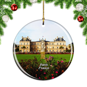 France Luxembourg Gardens Paris Christmas Ornament