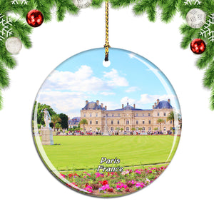 France Luxembourg Gardens Paris Christmas Ornament