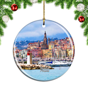 France Menton Christmas Ornament