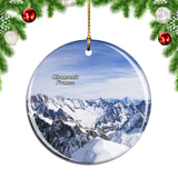 France Mont Blanc Chamonix Alps Christmas Ornament