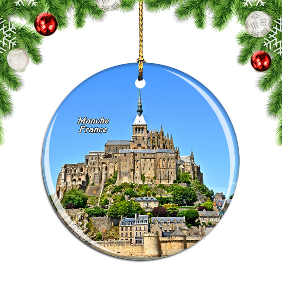 France Mont Saint-Michel Manche Christmas Ornament