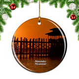 U-Bein Bridge Mandalay Myanmar Christmas Ornament