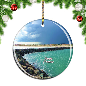 France Naturist Beach Cap-d'Agde Christmas Ornament