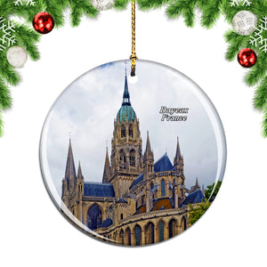 France Notre-Dame cathedral Bayeux Christmas Ornament