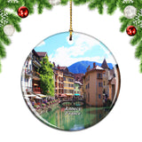 France Old Town Island Palace Annecy Christmas Ornament