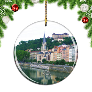 France Old Town Lyon Christmas Ornament