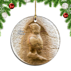 France Owl's Trail Dijon Christmas Ornament