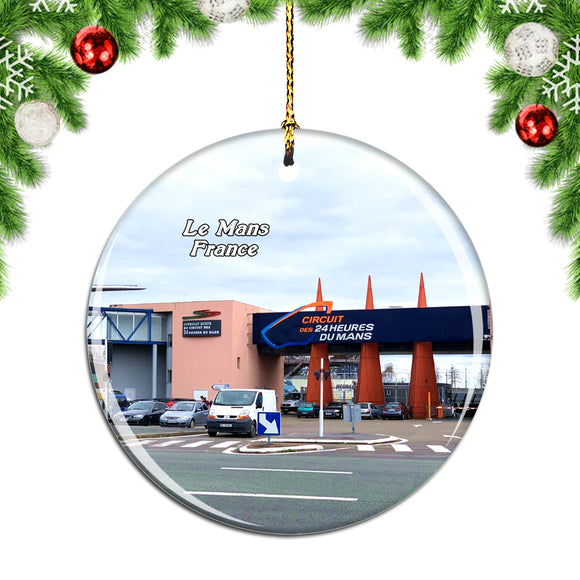 France Permanent circuit of the Hours of Le Mans Christmas Ornament