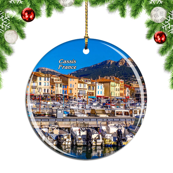 France Port Cassis Christmas Ornament