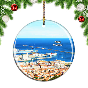 France Port Sete Christmas Ornament