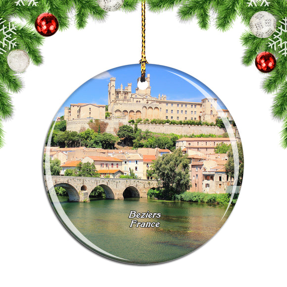 France Saint Nazaire Cathedral Beziers Christmas Ornament