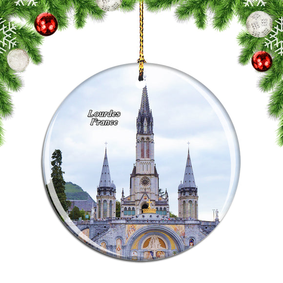 France Sanctuaire Notre Dame de Lourdes Christmas Ornament