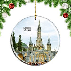 France Sanctuaire Notre Dame de Lourdes Christmas Ornament