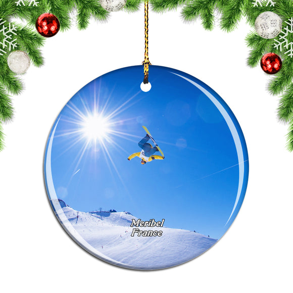 France Ski Meribel Christmas Ornament