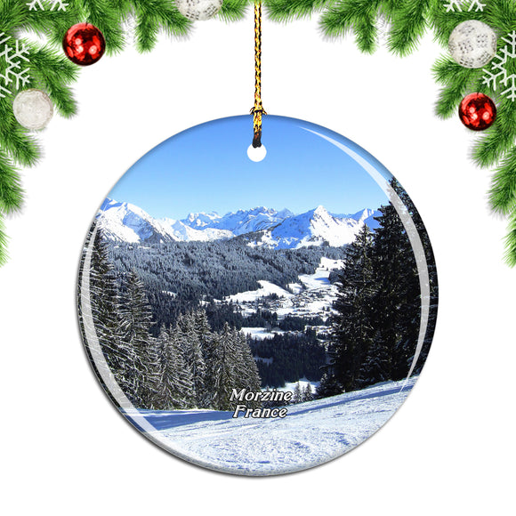 France Ski Morzine Christmas Ornament