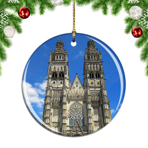 France St. Gatien Cathedral Tours Christmas Ornament