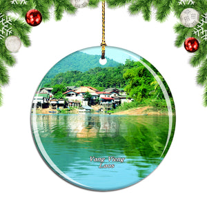 Tham Phu Kham Vang Vieng Laos Christmas Ornament