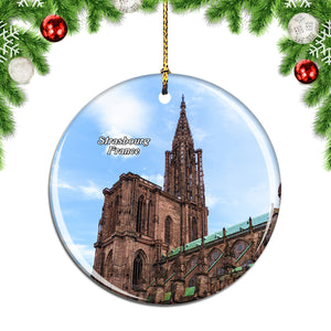 France Strasbourg Cathedral Christmas Ornament