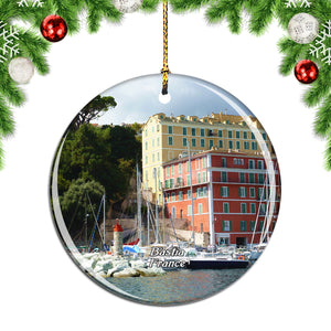 France The old Port Bastia Christmas Ornament