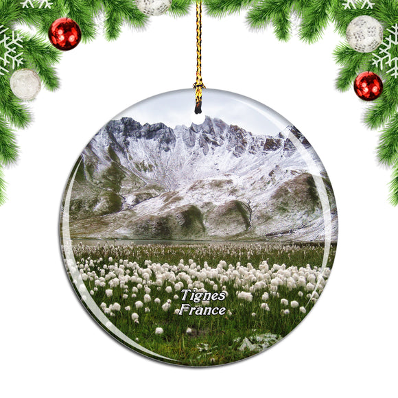 France Tignes Ski Resort Christmas Ornament