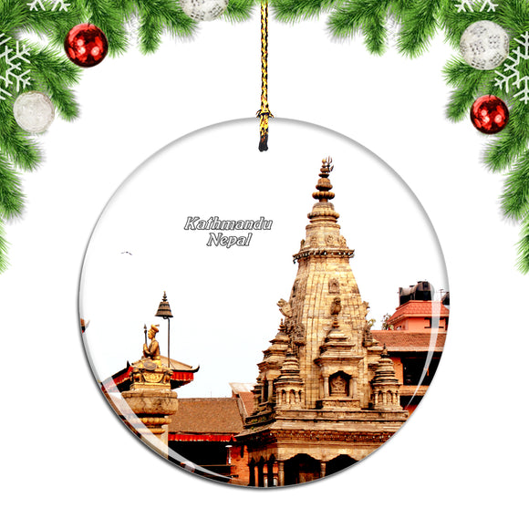 Bhaktapur Durbar Square Kathmandu Nepal Christmas Ornament