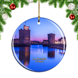 France Vieux Port La Rochelle Christmas Ornament