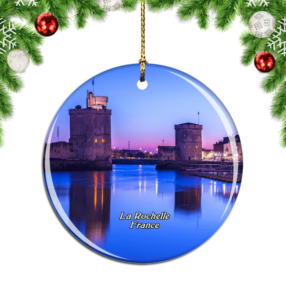 France Vieux Port La Rochelle Christmas Ornament