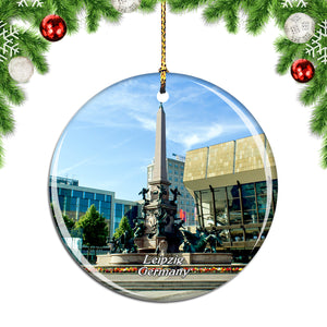 Germany Auguste Square Leipzig Christmas Ornament