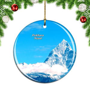 Machhapuchhre Pokhara Nepal Christmas Ornament