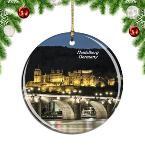 Germany Heidelberg Castle Old Bridge Christmas Ornament