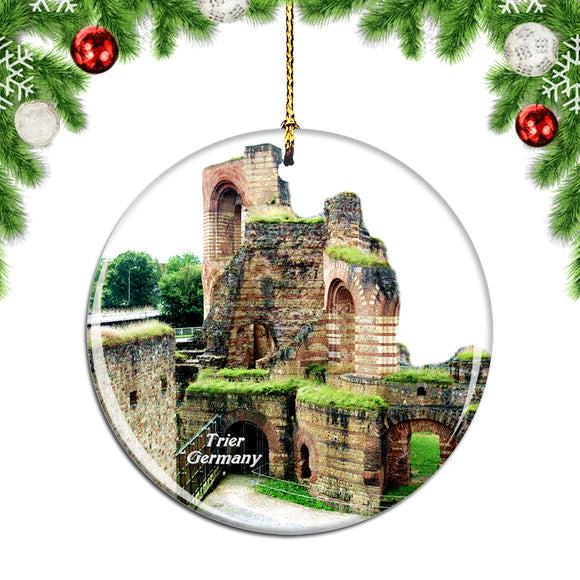 Germany Imperial Roman Baths Trier Christmas Ornament