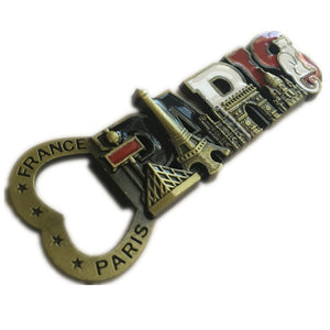 Paris France Fridge Magnet Bottle Opener Metal Craft